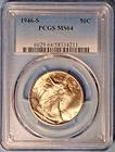 1946 S Walking Liberty Half Dollar - Graded PCGS MS64