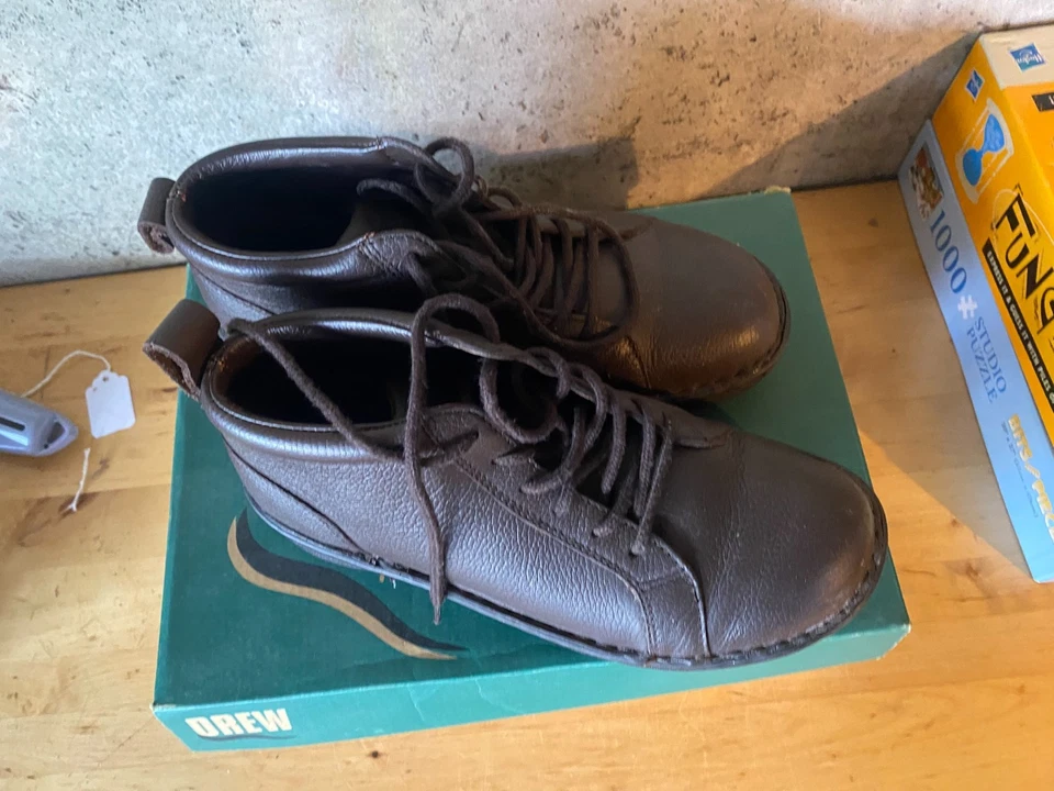 Drew Hilliard Brown Leather Casual Ankle Boots 40828-68 womens Size 5 M NWB - Image 4 of 4