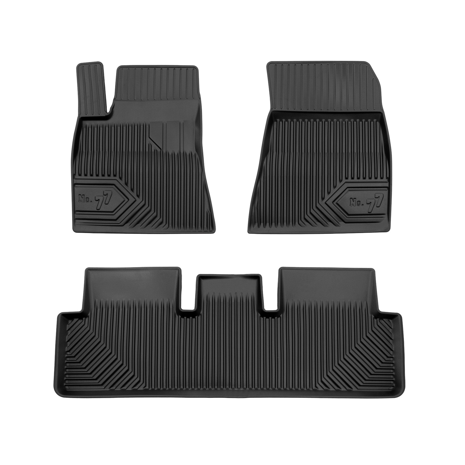 Tapis de sol Tesla Model 3 en TPE noir No.77 ajustement sur mesure