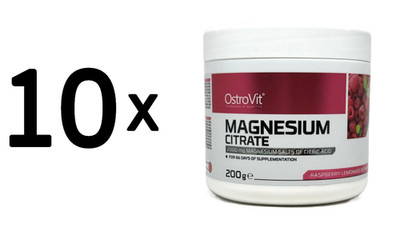 10 x OstroVit Magnesium Citrate, Raspberry Lemonade with Mint - (37,48 EUR/kg)