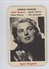 1958 Maple Leaf Gum Film Stars (International) Ingrid Bergman 11bd