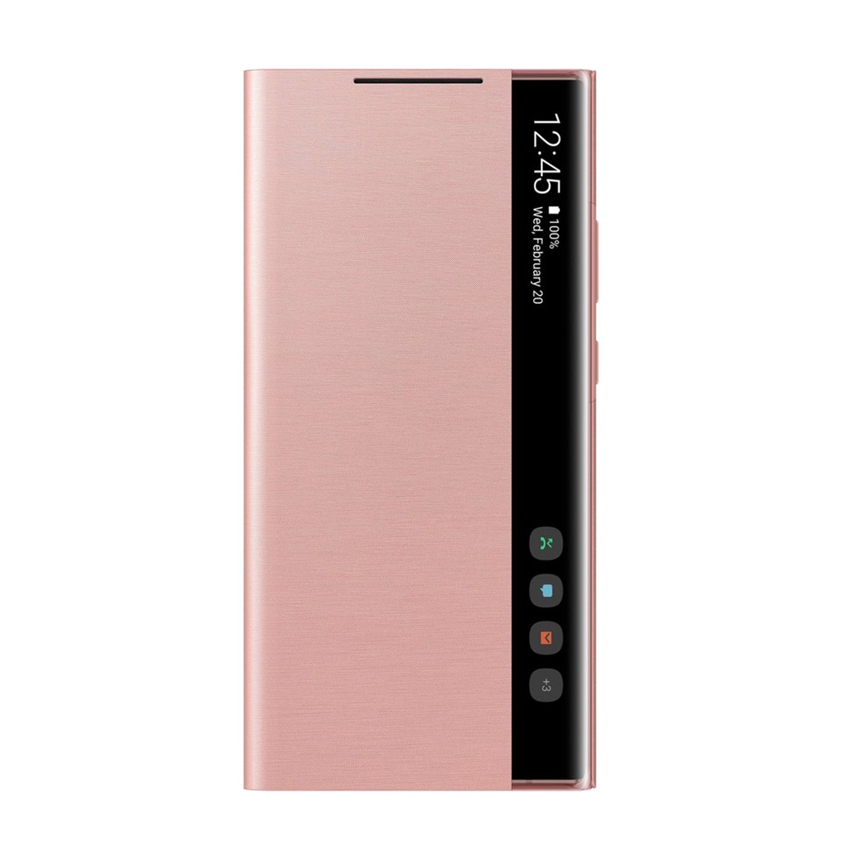 Coque Samsung Note20 Ultra étui antichoc Clear View Cover Rose avec protection écran folio