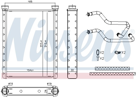 1X Nissens 707178 WäRmetauscher Innenraumheizung FüR Kia-image