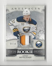 2019-20 Artifacts Year One Casey Mittelstadt Rookie PATCH Sabres /10 