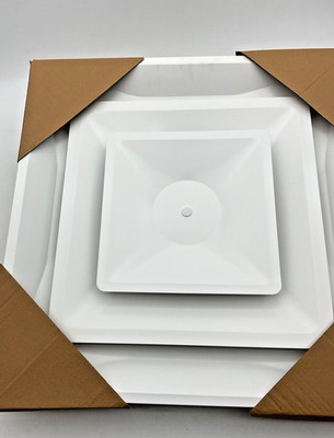 4MJU5 12-Inch Square 2-Cone Ceiling Diffuser 360Degree Air Diffusion Pattern NEW