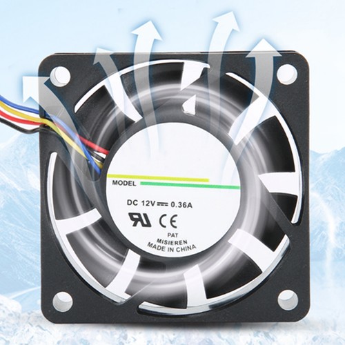 6cm 12V 0.36A Cooling Fan 5400RPM Low Noise Cooler Heatsink For Computer CPU NEW - Afbeelding 2 van 9