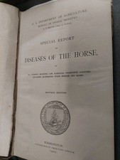 U. S. Department Agriculture Special Report Diseases of the Horse 1907