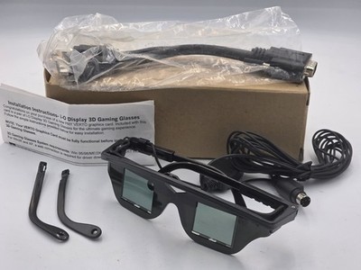 PNY VERTO i-O Display 3D Gaming Glasses NVIDIA Stereo LCD Shutter CRT Vintage!!!