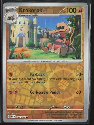 Krokorok 116/198 Reverse Holo - SV01: Scarlet & Violet Base Set - NM