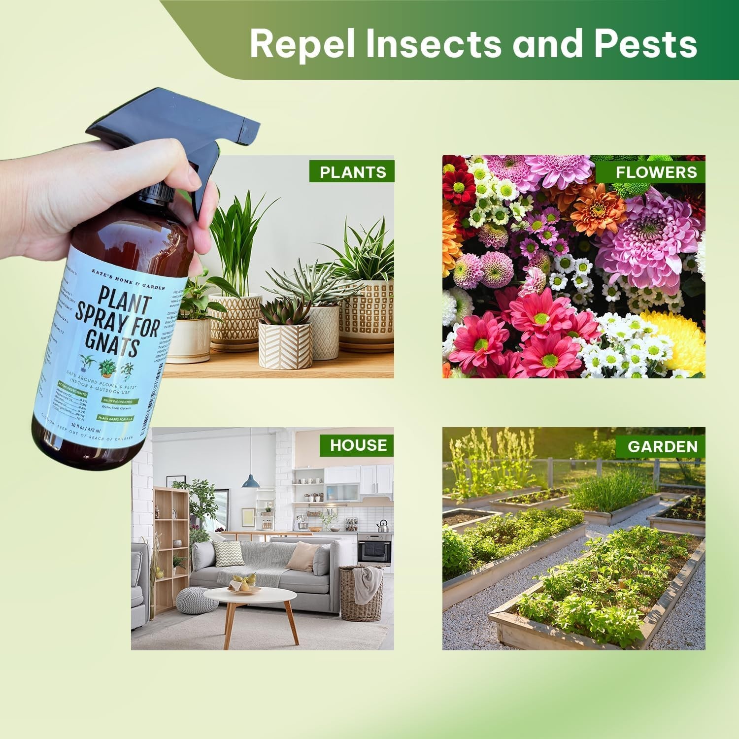 Pet Safe 16oz Fungus Gnat Killer - Non-Toxic Peppermint Bug Spray for Plants  | eBay