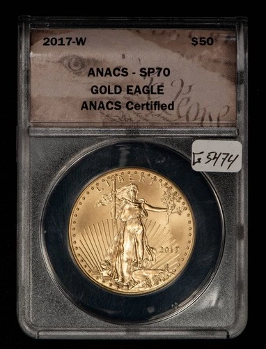 2017-W G$50 1 oz Gold American Eagle - Burnished - ANACS SP 70 - SKU-G5474