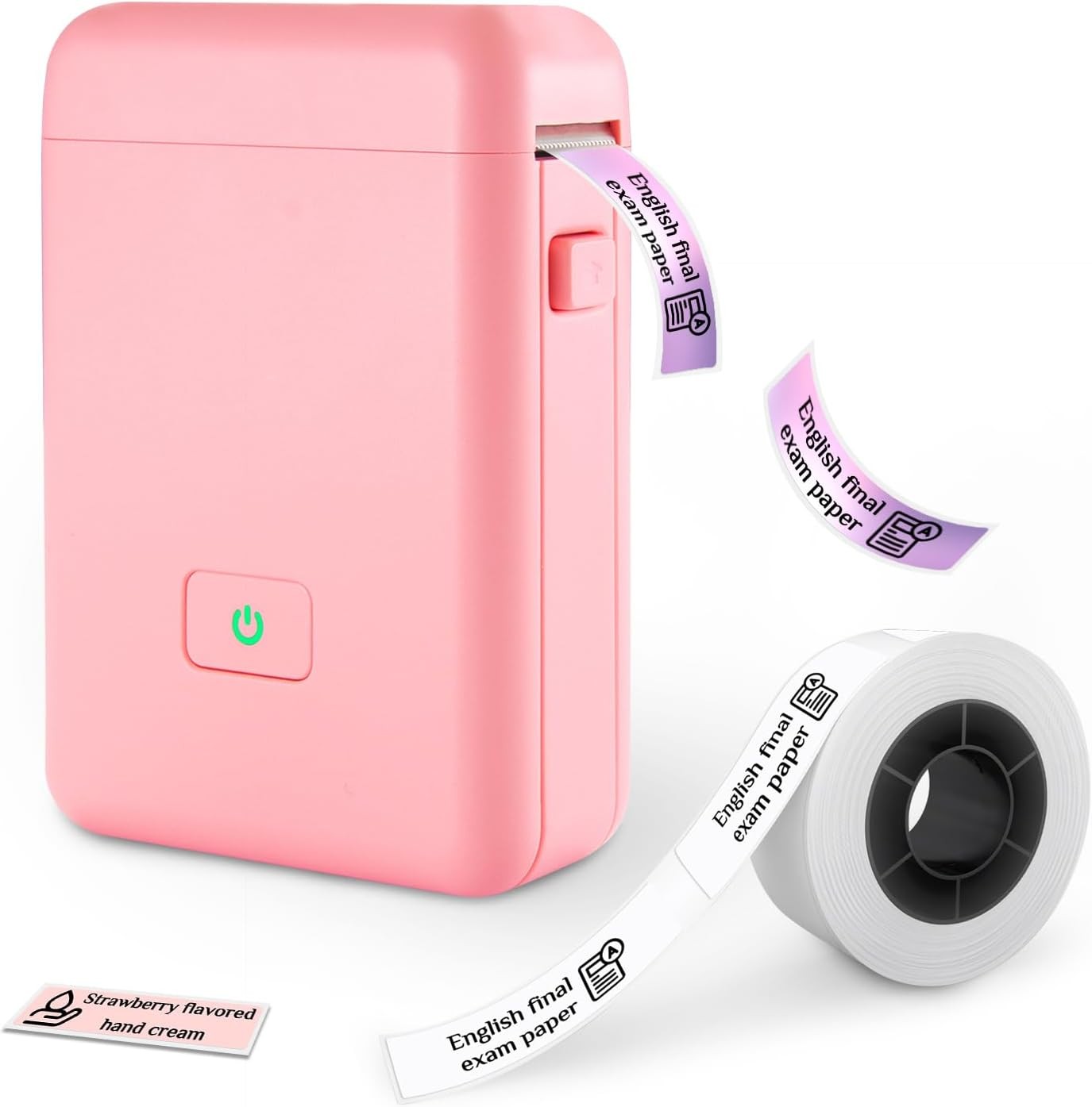 Vretti HP2 Bluetooth Label Maker Machine with Pink Tape - Portable & Wireless  