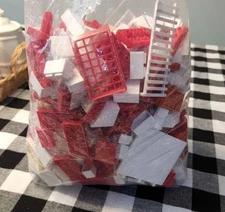 1950s Elgo American Plastic Toy Building Bricks, about 3 pounds Total Weight