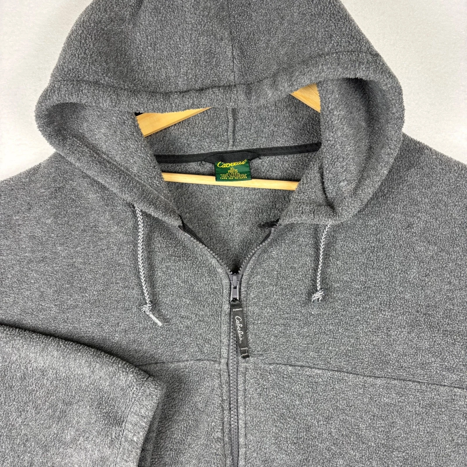 Cabela’s Polartec Fleece Hooded Full-Zip Jacket XL Gray image 3