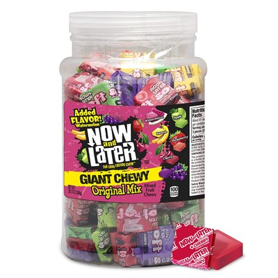 Now And Later Giant Chewy Original Mix Candy, Mixed Fruit Chew Candy, 