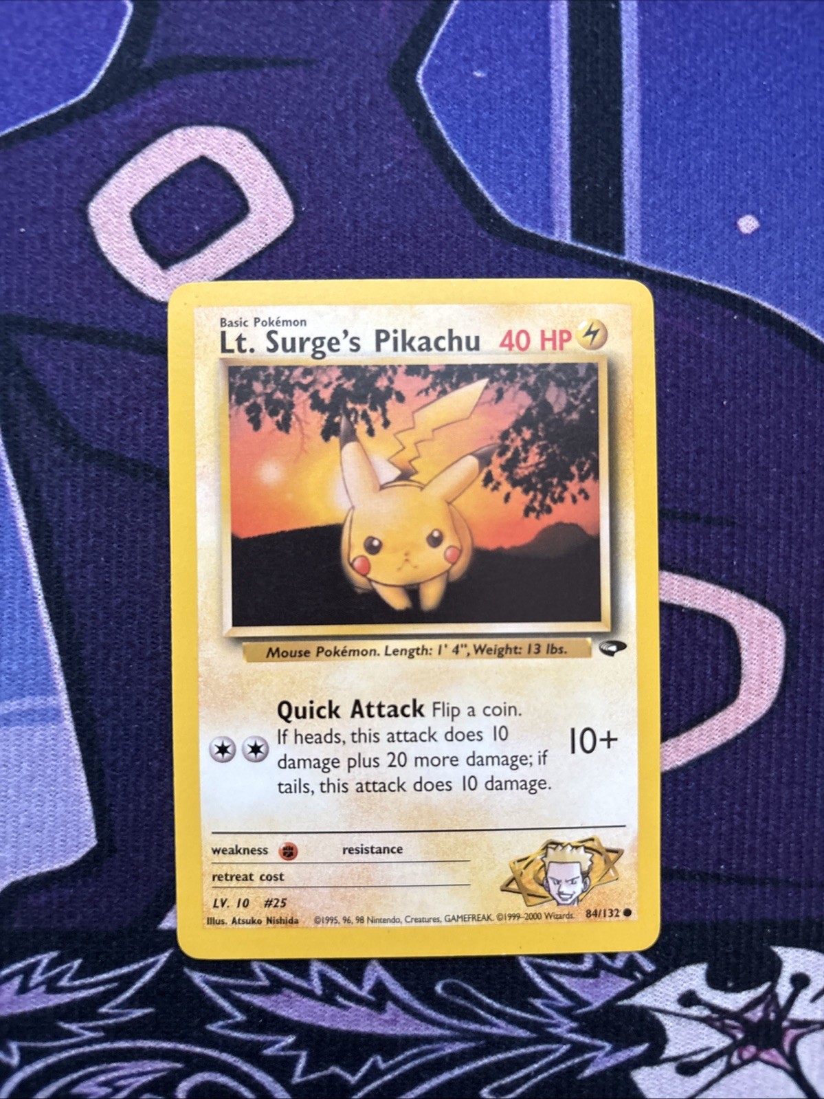 Pokémon TCG LT Surge's Pikachu Gym Challenge Card 84/132 Regular