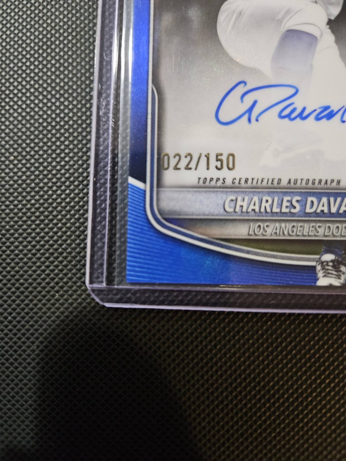 2025 Bowman Chrome Charles Davalan True Blue Auto 22/150 view 2