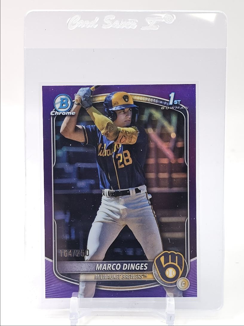 MARCO DINGES 2025 BOWMAN CHROME 1ST PURPLE BREWERS /250 Q2754