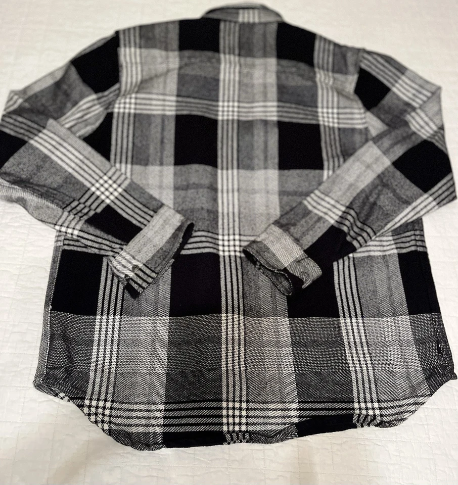 Chaqueta/franela a cuadros negra/blanca marca The Hundreds nano revestimiento talla L para hombre Foto 4 de 4
