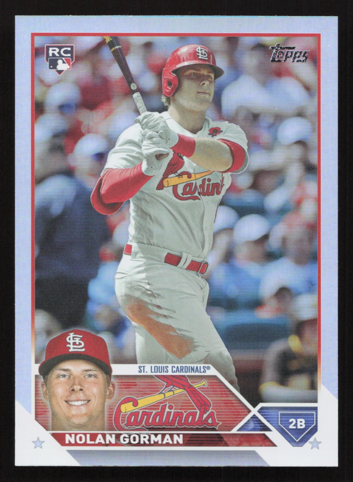 2023 Topps #16 Nolan Gorman RC RAINBOW FOIL Rookie Card St. Louis Cardinals