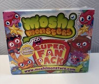 Moshi Monsters Super Fan Pack MEGA *RARE* NEW SEALED Plush Figure Cards Magazine