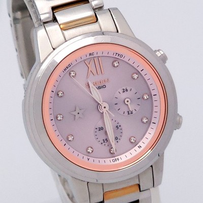 CASIO SHEEN SHE-7506 Solar Watch Women's 32mm 14.5cm Adjustable