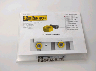 Mitee-Bite Products 50204 MB-4M Fixture Clamps, Cam Action, M4, 10mm, Pk10