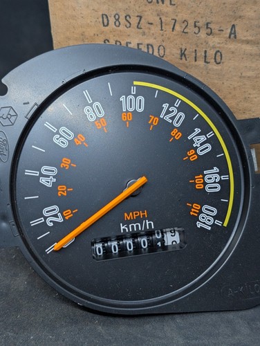 NOS 1978 FORD THUNDERBIRD DASH GAUGE SPEEDOMETER KILOMETER D8SZ-17255A - Picture 8 of 18