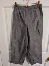 LL Bean Pants Nylon Windbreaker Waterproof Youth Kids Boys Girls Pull On Gray 8