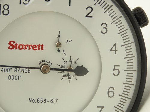 Starrett 656-617J Dial Gage Indicator 0-20 Dial .400" Range .0001"Grad - Picture 6 of 14