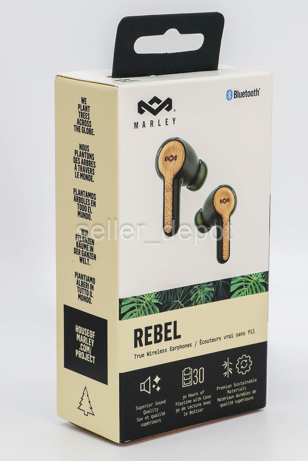 NEW House of Marley Rebel True Wireless Bluetooth Earbuds Case Charging Black