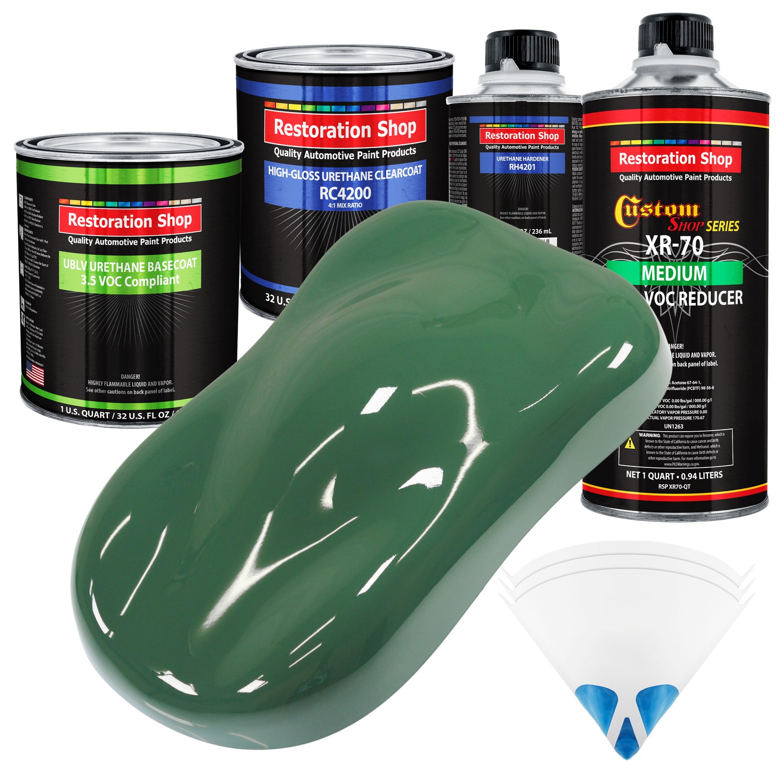 Low VOC Green Quart Urethane Basecoat Auto Paint Kit