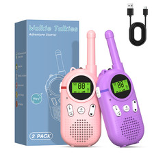 AWANFI 2 Pack Kids Walkie Talkies Rechargeable, Kids Toy Birthday Xmas Gift