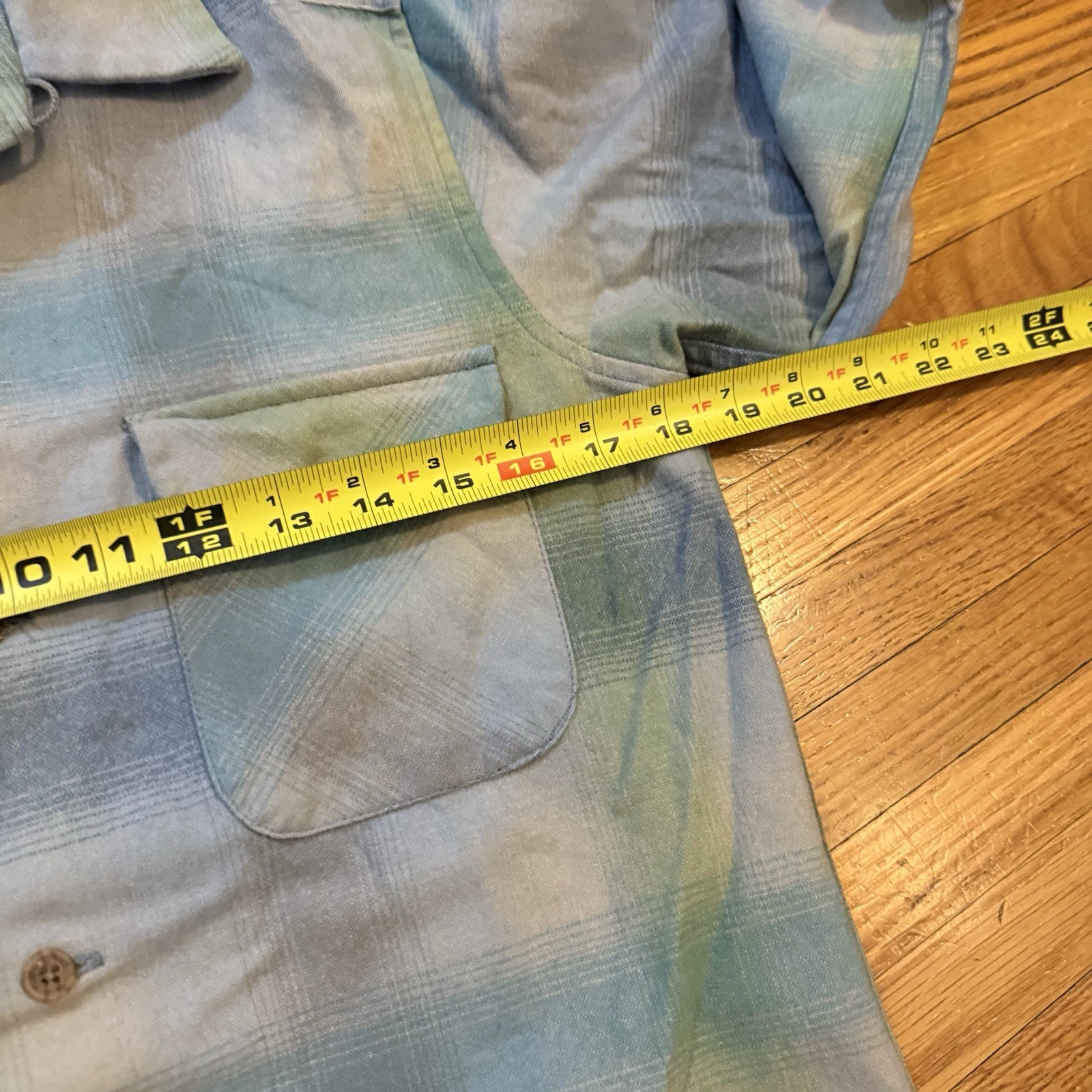 Pendleton Blue Green Loop Collar Flannel Wool Boa… - image 8