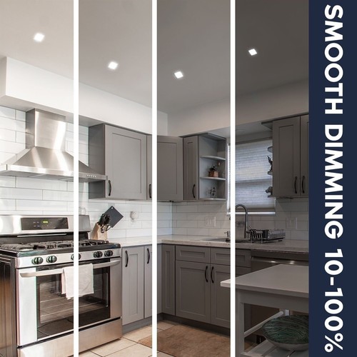 Luxrite 6" Square LED Flush Mount Ceiling Light 15W 1000LM 5CCT Dimmable 2-Pack - Picture 4 of 7