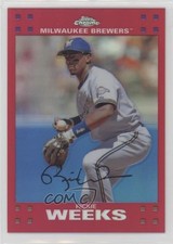 2007 Topps Chrome Red Refractor 83/99 Rickie Weeks #140 2r6