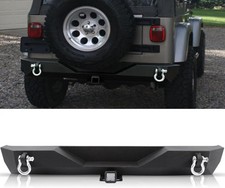 Rear Bumper Fits For Jeep Wrangler Tj Yj 1987-2006 With 2 Hitch Receiver D-rin Rear Bumper Fits For Jeep Wrangler Tj Yj 1987-2006 With 2 Hitch Receiver D-rin