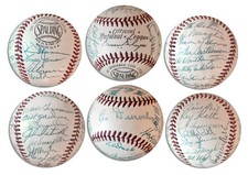 World Series Champion 1954 New York Giants Team Signed Baseball with PSA/DNA COA