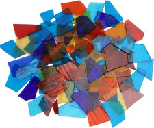 Transparent Cathedral Stained Glass Pieces Sheets, Glass Mosaic Tiles Supplies f
