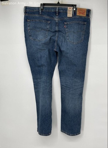 Levi's 541 Mens Blue Athletic Taper Distressed Denim Skinny Leg Jeans Size 44X34 - Picture 2 of 6