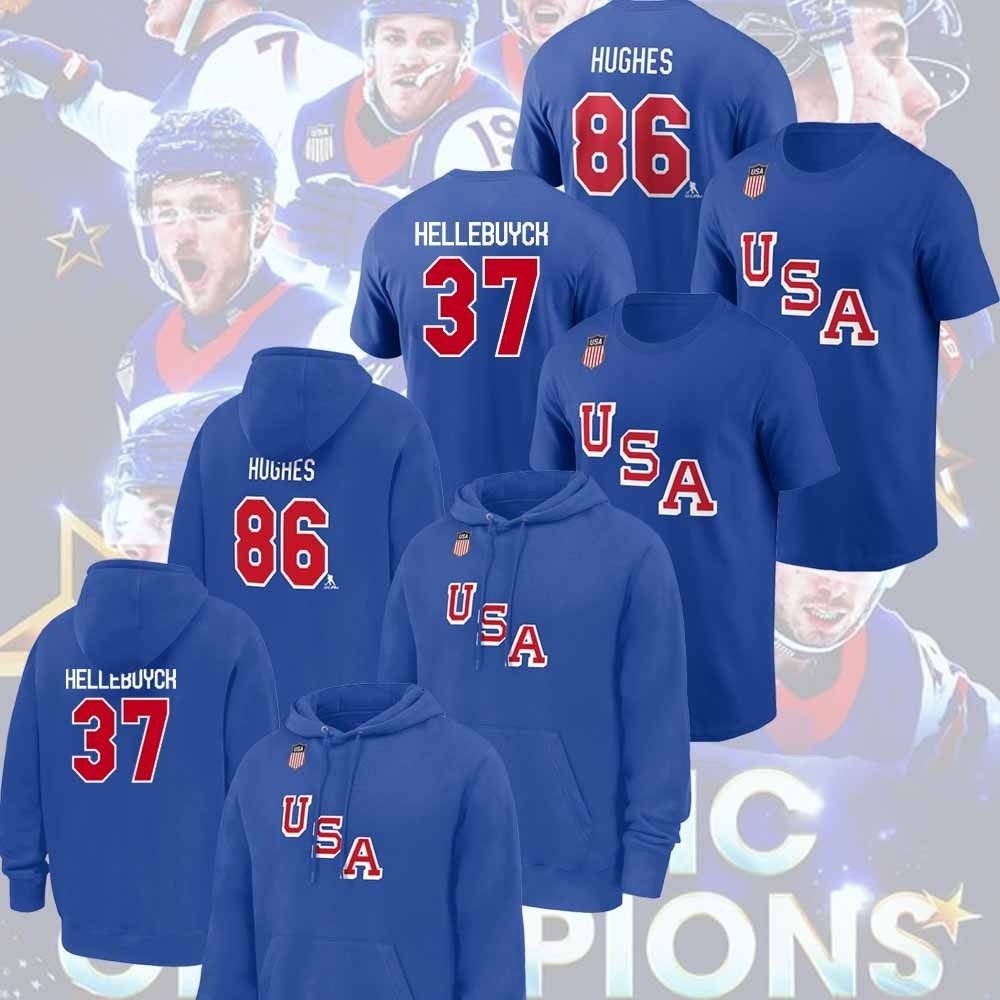 USA Hockey 2026 Winter Olympics  Name & Number Player Gold Unisex Gifts For Fans
