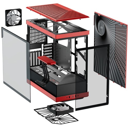 Hyte Y40 Tempered Glass Mid Tower Case Red - Picture 6 of 6
