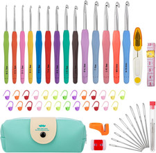 Crochet Hooks 14 Sizes Crochet Hook Set, 53 Pack Yarn Crochet Kit for Beginners,