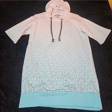 Michael Kors Ombré Logo Organic Cotton Hoodie Dress. Size Small. NWOT.