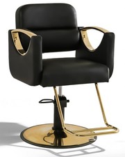 Black Gold All Purpose Hydraulic Barber Chair HeavyDuty Salon Spa Beauty Styling