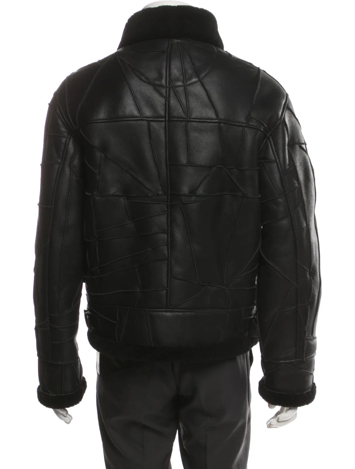 SUPREME Patchwork Wool Shearling B-3 BLACK Lambsk… - image 3