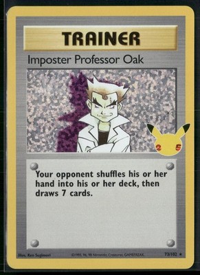 Pokemon Base Set Imposter Professor Oak Trainer Card 73/102