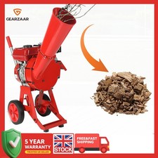 Gasoline drive 7.5HP Feed Wood Chipper Shredder 2800rpm Chipper Hinged Hopper