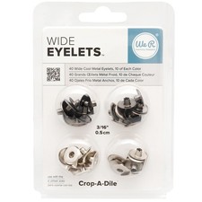 We R Memory Keepers WER-EW-41596 Eyelets Wide 40/Pkg-Cool Metal thumbnail