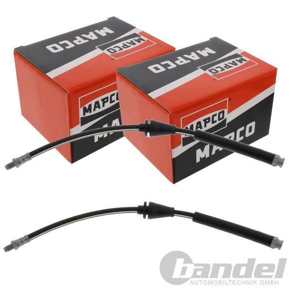 2X Mapco BremsschlÄUche Bremsschlauch Vorne Passend FüR Fiat Panda-image